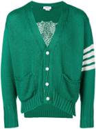 Thom Browne 4-bar Lobster Icon Intarsia Cardigan - Green