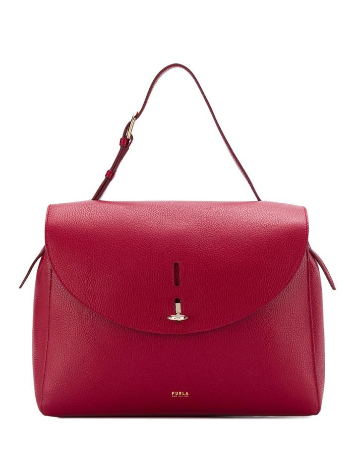 Furla Net Top Handle L Tote - Red