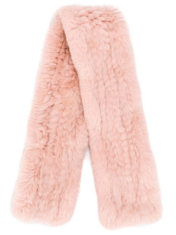 Yves Salomon Accessories Soft Fur Scarf - Pink