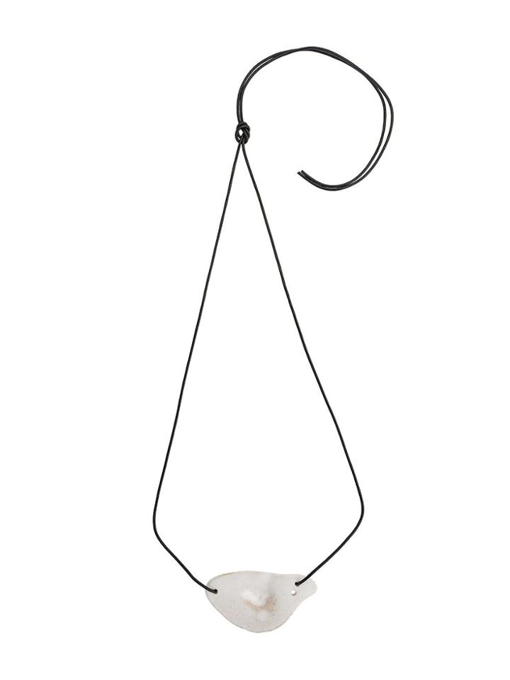 Ludovic De Saint Sernin Leather String Necklace - White