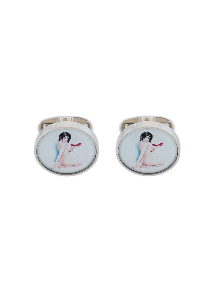 Paul Smith Pin-up Girl Cufflinks - Metallic