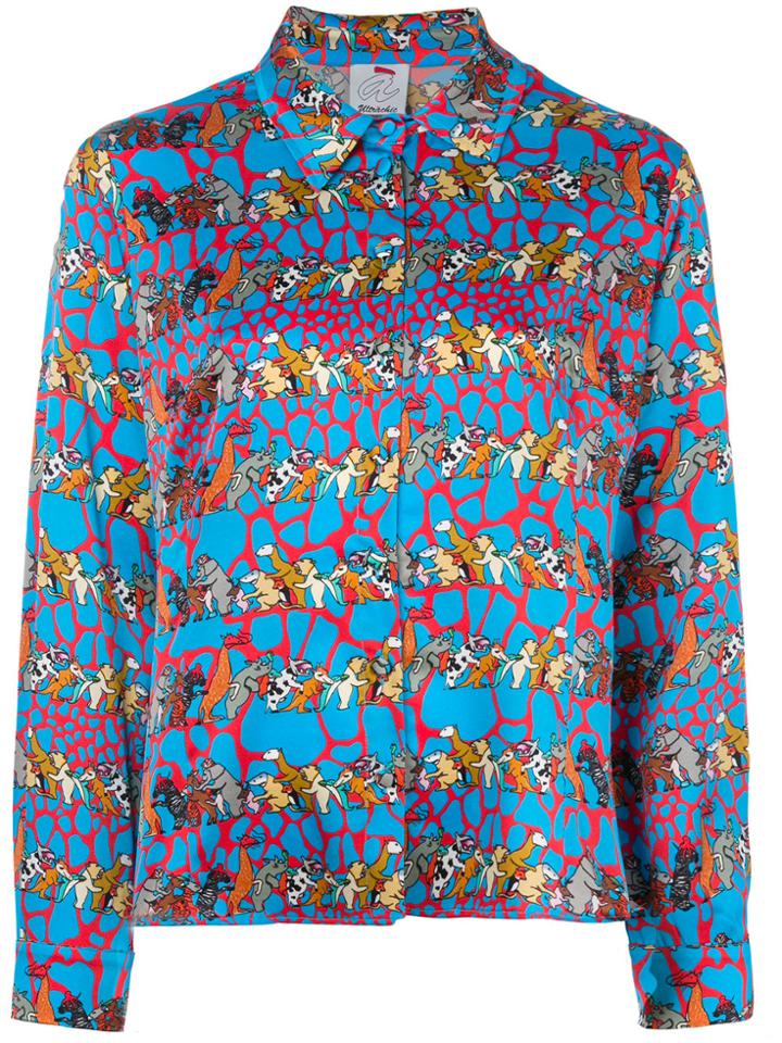 Ultràchic Long-sleeve Printed Shirt - Blue