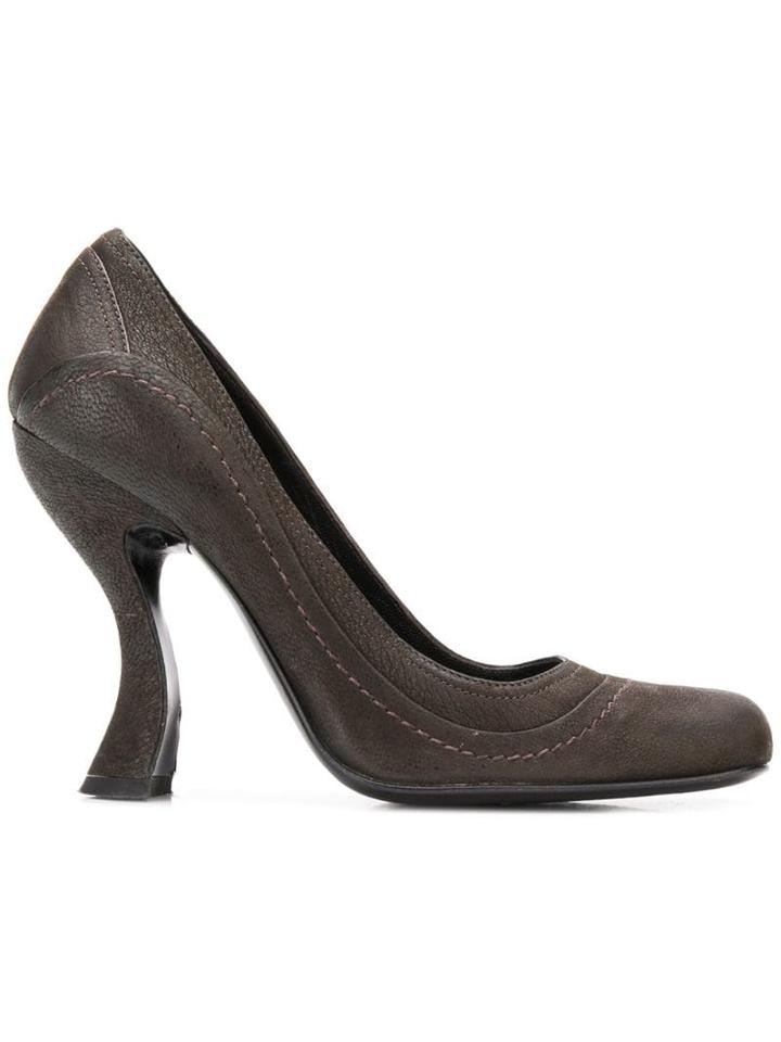 Prada Pre-owned 1990's Sculpted Pumps - Brown