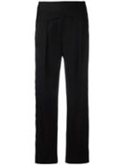 Paco Rabanne - Wide Leg Trousers - Women - Spandex/elastane/viscose/wool - 38, Women's, Black, Spandex/elastane/viscose/wool