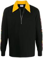 Sss World Corp Contrast-collar Polo Shirt - Black
