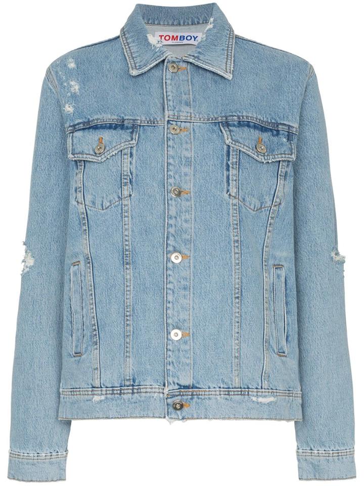 Filles A Papa Tomboy Fap Kurt Denim Dnm Jkt Ls W Bk Lg - Blue