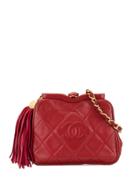 Chanel Vintage Cc Logos Fringe Bum Bag - Red