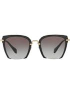 Miu Miu Rasoir Square-frame Sunglasses - Black