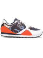 Armani Jeans Geometric Print Sneakers - Blue