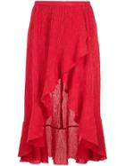 Olympiah Ruffled Skirt - Red