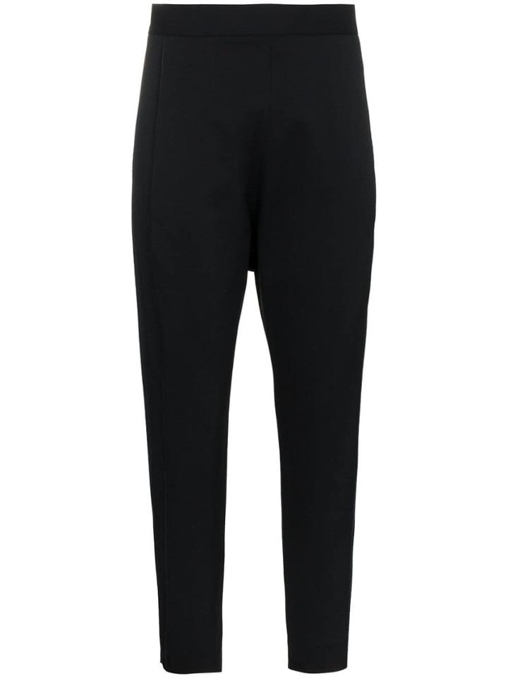 Poiret High Rise Tapered Trousers - Black