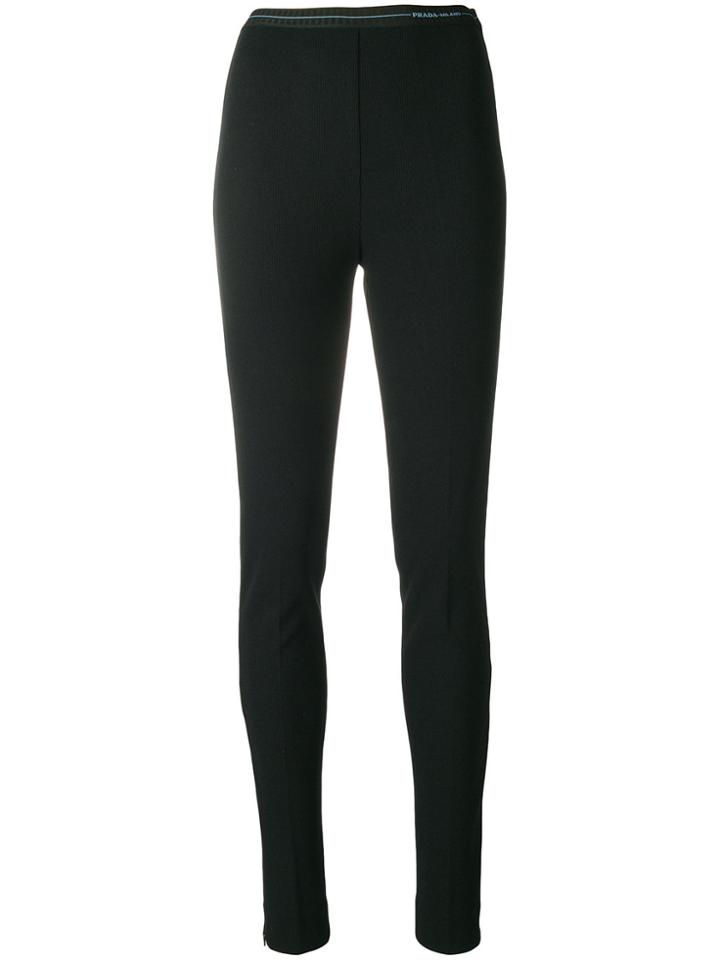 Prada Branded Leggings - Black