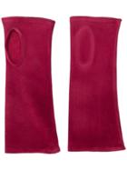 Gala Gloves Fingerless Cuff Gloves - Red