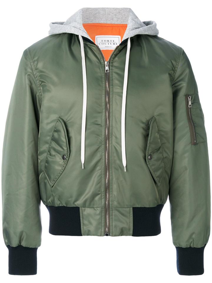 Forte Couture Dog Fight Bomber Jacket - Green
