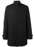 Salvatore Ferragamo Gancio Fastening Jacket, Men's, Size: 58, Black, Virgin Wool/polyester