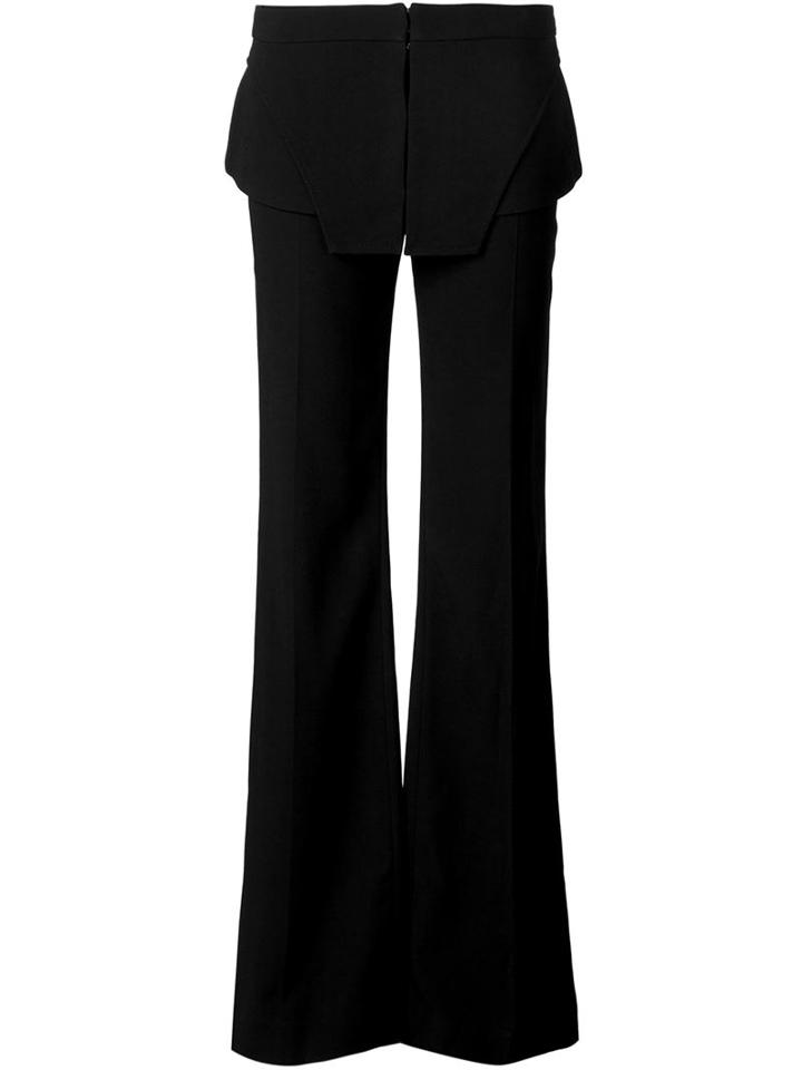 Ports 1961 Two Layer Belt Trousers, Women's, Size: 40, Black, Viscose/acrylic/lyocell