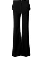 Ports 1961 Two Layer Belt Trousers, Women's, Size: 40, Black, Viscose/acrylic/lyocell