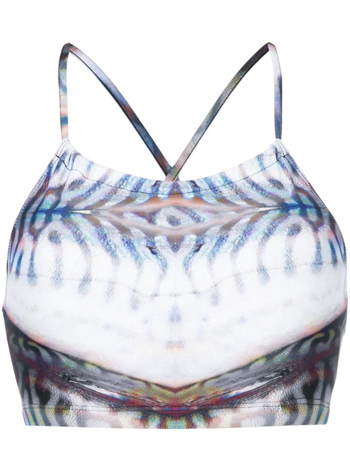 Mona Cross Back Bikini Top - Multicolour