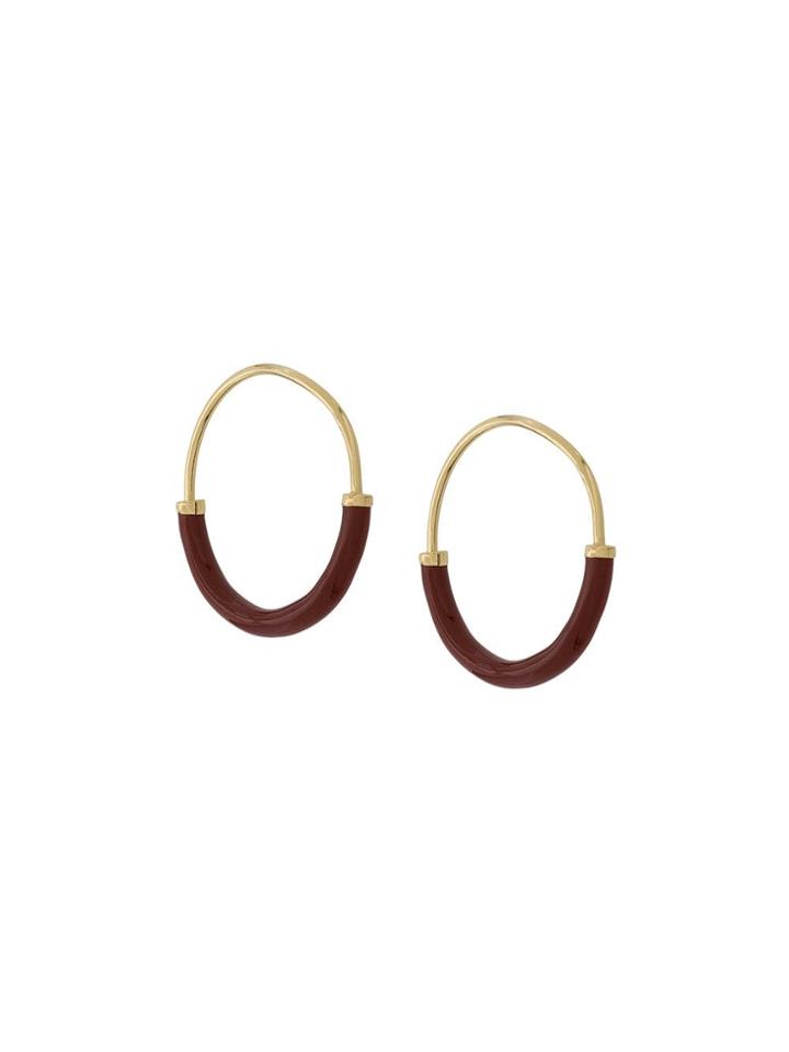 Maria Black Delicate 18 Color Pop Hoop Earrings - Red