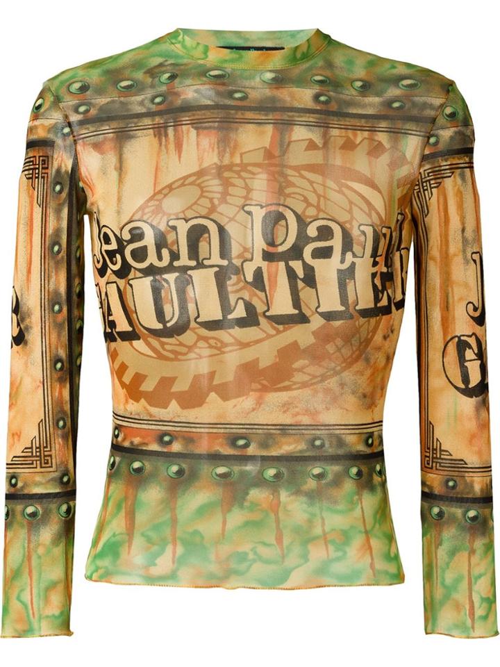 Jean Paul Gaultier Vintage Tattoo Print Top - Multicolour