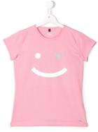Armani Junior Smiley T-shirt, Girl's, Size: 14 Yrs, Pink/purple