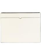 Valextra Layered Clutch Bag, Men's, White, Calf Leather