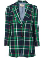 Gucci Patched Checked Blazer - Green