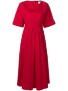 Max Mara Studio Pleated Dress - Red