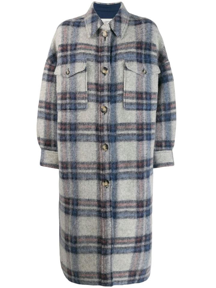 Isabel Marant Étoile Gabrion Blanket Coat - Blue