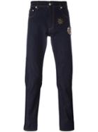 Alexander Mcqueen Denim Patch Jeans, Men's, Size: 52, Blue, Cotton/spandex/elastane/copper