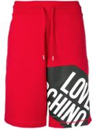 Love Moschino Logo Track Shorts - Red