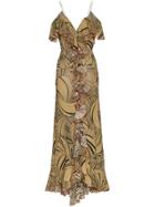 De La Vali Jolene Ruffle-detail Maxi Dress - Brown