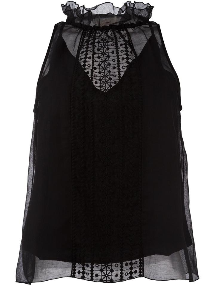 See By Chloé Embroidered Overlay Top