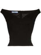 Prada Off-the-shoulder Blouse - Black