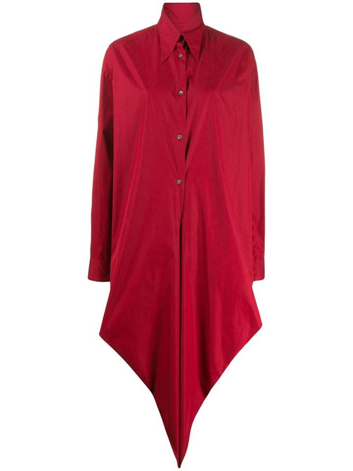 Romeo Gigli Pre-owned 1990s Oversized Drape Shirt - Red