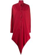 Romeo Gigli Pre-owned 1990s Oversized Drape Shirt - Red
