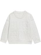 Burberry Kids Teen Embossed Logo Sweatshirt - White