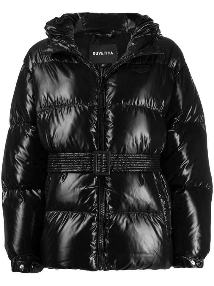 Duvetica Wet-look Padded Jacket - Black