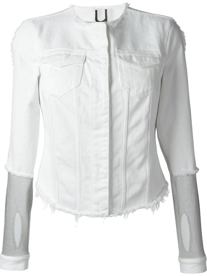 Aviù Sheer Back Denim Jacket