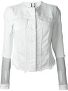 Aviù Sheer Back Denim Jacket