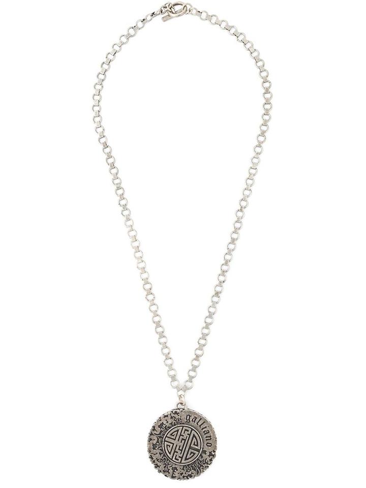 John Galliano Vintage Pendant Chain Necklace, Women's, Grey