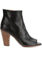 Officine Creative Peep Toe Ankle Boots - Black