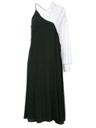 Strateas Carlucci Hybrid Slip One-shoulder Midi Dress - Black