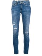 Dondup Ripped Detail Jeans - Blue