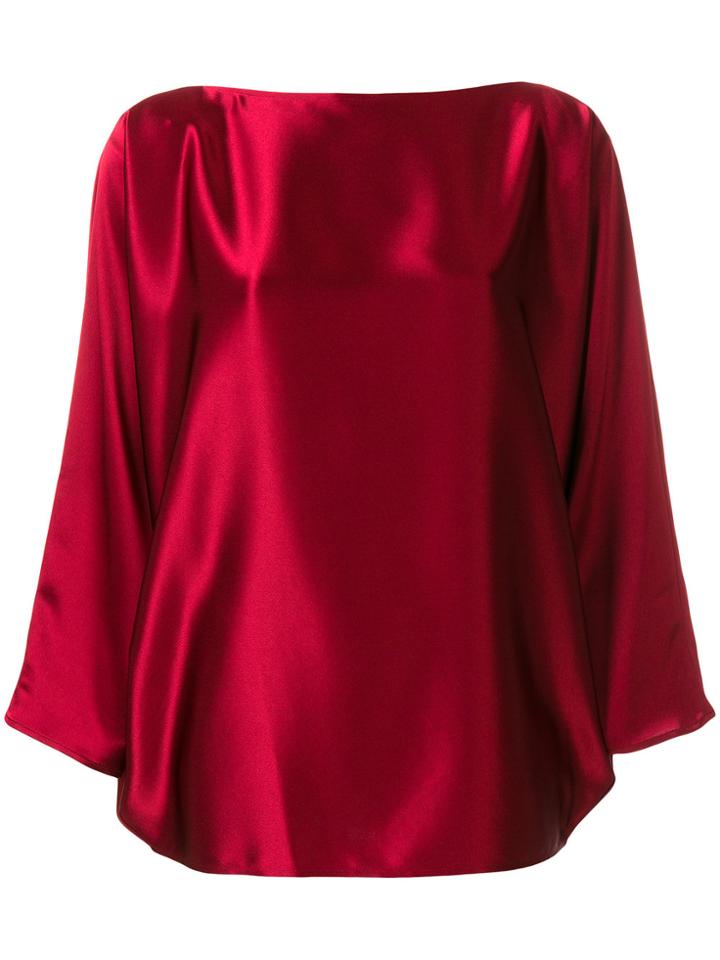 Gianluca Capannolo Slash Neck Blouse - Red