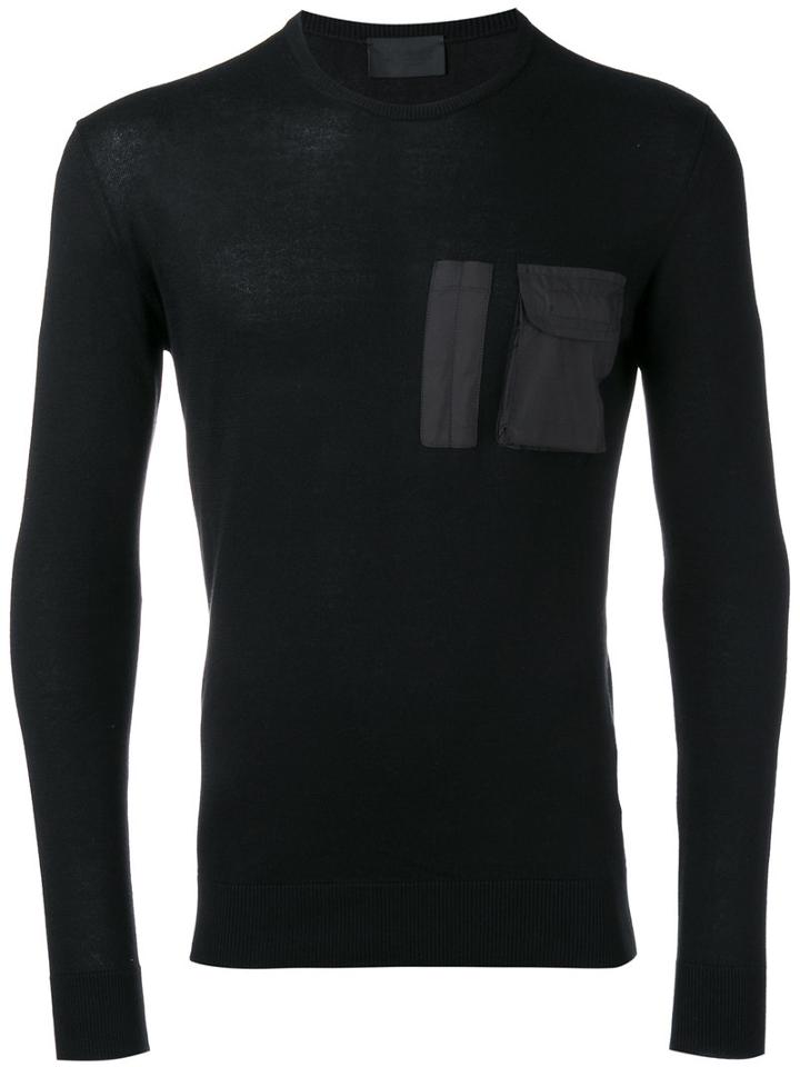 Les Hommes - Long Sleeve T-shirt - Men - Cotton/polyester - L, Black, Cotton/polyester