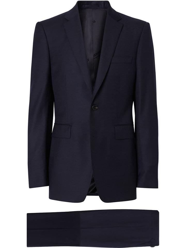 Burberry Classic Fit Wool Suit - Blue