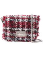 Faith Connexion Bouclé Tweed Shoulder Bag - Red
