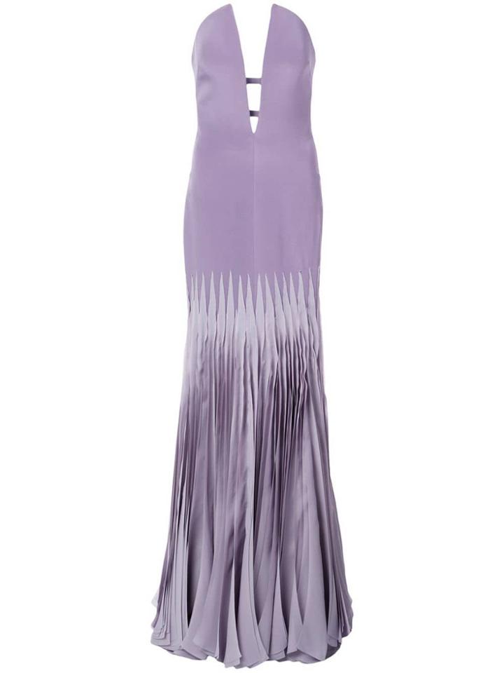 Rubin Singer Strapless Deep-v Gown - Purple