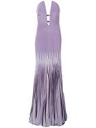 Rubin Singer Strapless Deep-v Gown - Purple